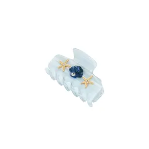 Lele Sadoughi Mini Sea Shell Claw Clip in Marble