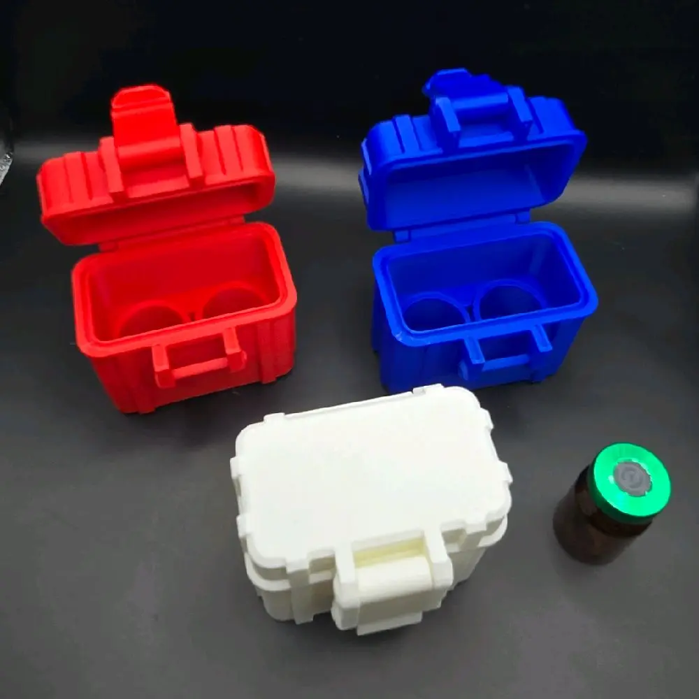 3D Printed Vial Storage Organiser - Protective Travel Case for 2 x 5ml or 10ml Vials with Removable Sleeves