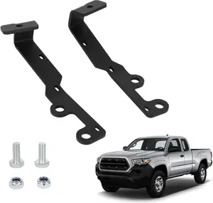 Heavy Duty Ditch Light Brackets for Toyota Tacoma 2024–2026, No-Drill Steel Hood Hinge Mount for LED Pods & Off-Road Lights, Fits 4Runner 2025+ & Tundra 2022+