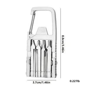 Versatile 13-in-1 Stainless Steel Mini Multitool: Phone Holder, Bottle Opener, Knife & More