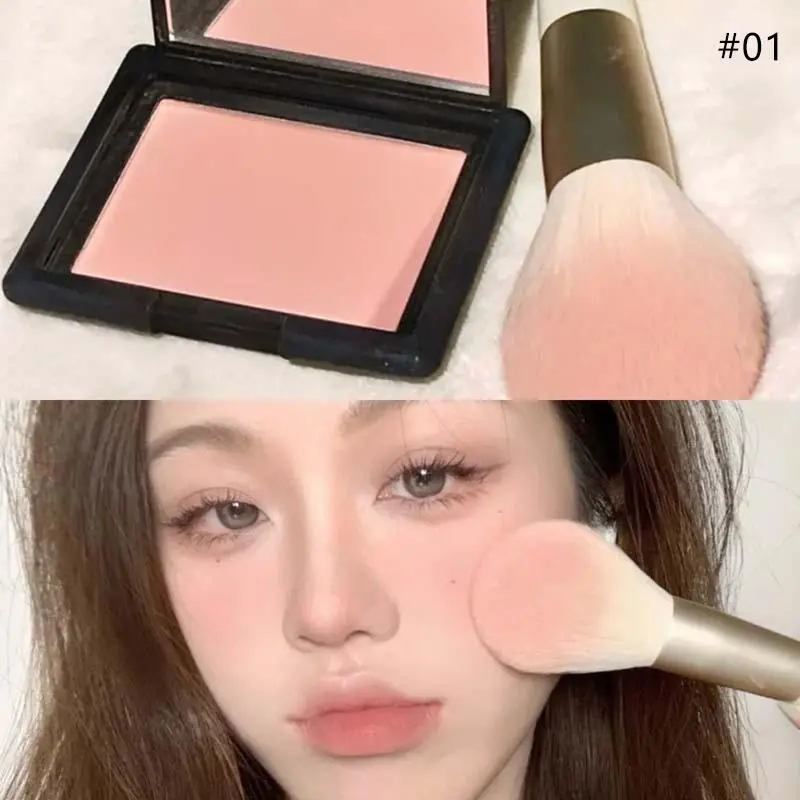Monochrome Matte Blusher Palette Long Waterproof Low Saturation Facial Rouge Powder Natural Cheek Color Brightening Face Makeup