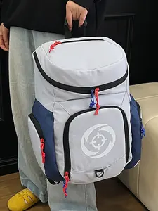 Large capacity, Multifunctional Colorblock backpack with color blocking and contrasting pattern zipper, fashionable and versatile, suitable for students to go to school, travel, lightweight men's and women's backpacks
