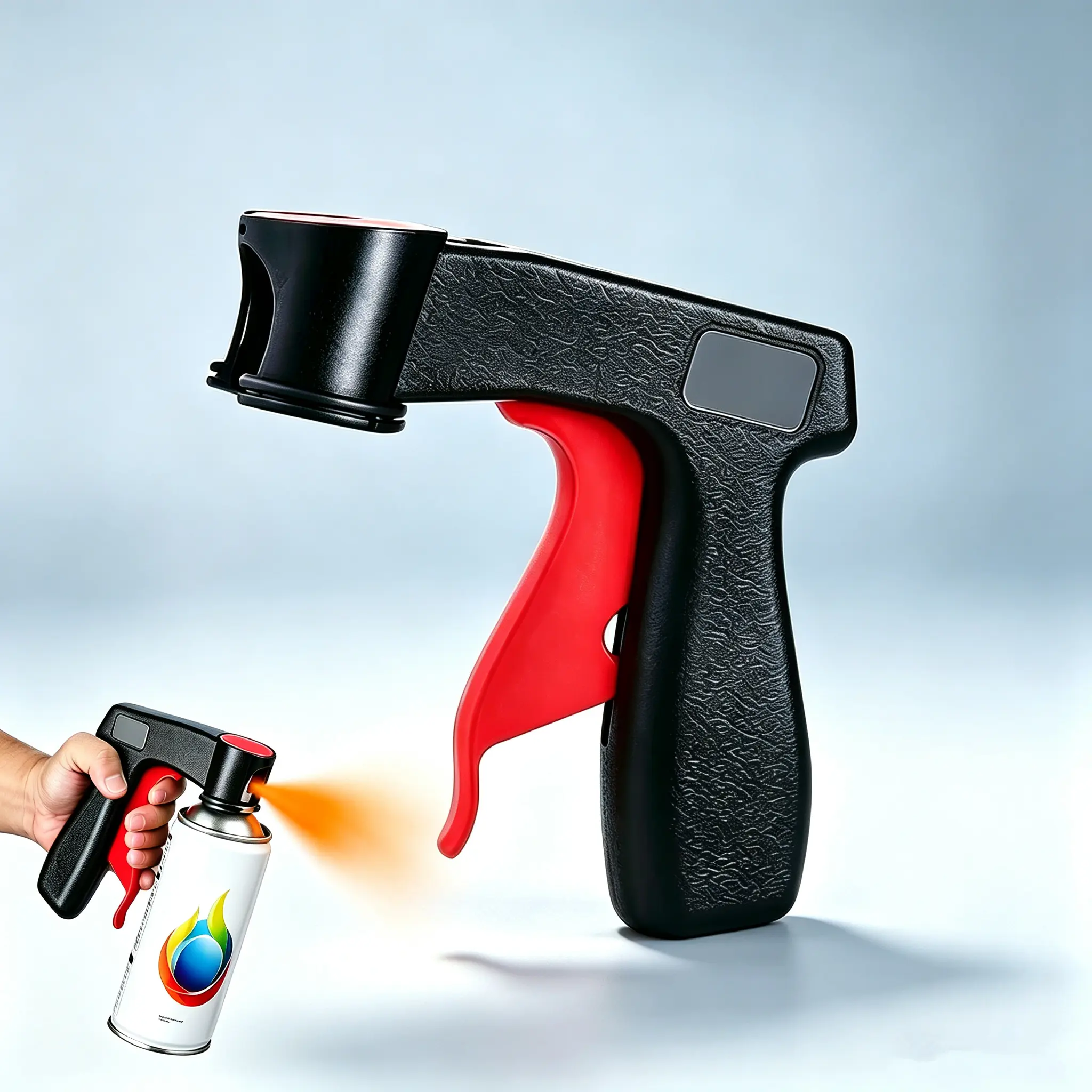 2-Piece Reusable Aerosol Can Grip Trigger Adapter, Hand-Operated Accessory for Standard Cans, Ideal for Camp Kitchen, Backyard Maintenance