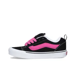 Vans Knu Skool Custom Sneakers: Neon Night Low-Top Skate Shoes with Spray Paint Design, Slip-Resistant and Durable for Men and Women Trending Shoes, House White Official Shoes to Get / Maison Mihara