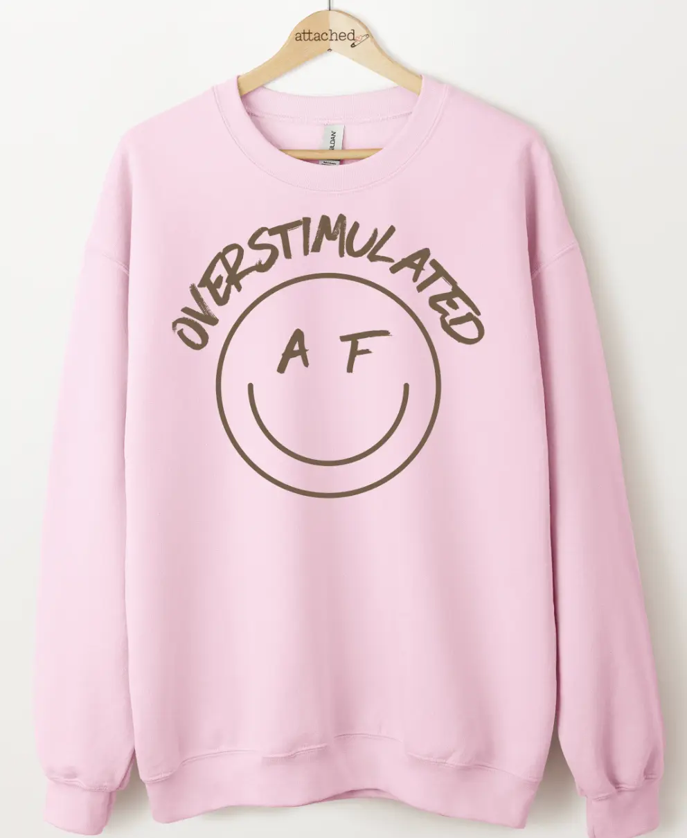 Overstimulated Smiley Graphic Top Overstimulated Smiley Graphic Top