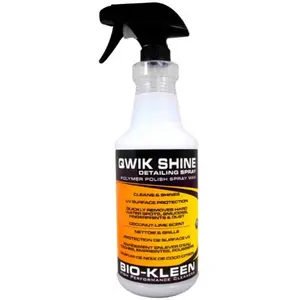 212 MAIN Bio-Kleen BKNM00907 32oz Qwik Shine Spray Polymer Wax - Quick Clean, Shiny Surface, UV Shield, UV Protection