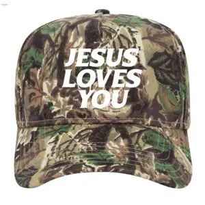 Jesus Loves You Camo Christian Hat for Men Women - Pray Until Something Happens Religious Gift for Christmas Birthday Thanksgiving