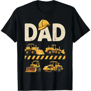 Cotton(pure) Construction Dad Heavy Equipment Operator Father's Day T-Shirt