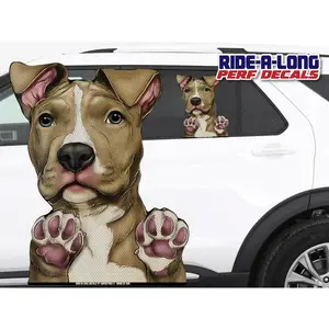 *NEW* Pitbull *RIDE A LONG* Perforated Decal