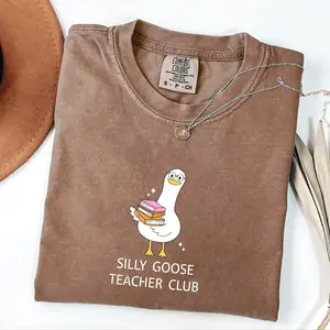 Cute Teacher Shirt Comfort Colors Silly Goose Shirt, Back to School Shirt, Elementary School Teacher Funny Gift, Silly Goose Teacher Club