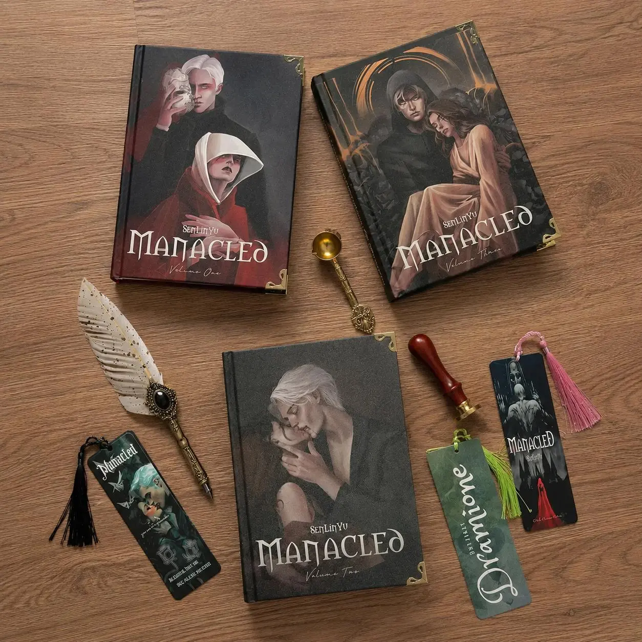 Manacled Book Set Vol 1-3 Hardcover Special Edition, Dark Fantasy Romance Collector Gift, Premium Dust Jacket, Book Lover Gift
