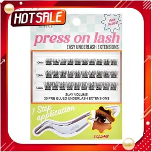 Ardell Winks Press On Eyelash Extensions, Volume - DIY Lash Clusters, 30 Individual Lashes, Natural Look Lashes with Applicator, 1 Pack