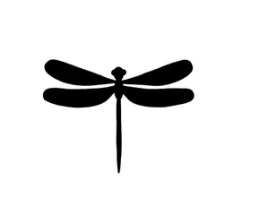 dragonfly bug insect silhouette home decor car truck  decal sticker 5"
