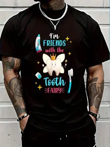 100% Cotton Dental Assistant Hygienist Pediatric Dentist T-Shirt Women's Men's Graphic Tee Crew Neck summer vacation Tops