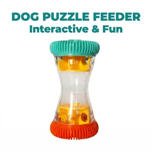 Pet Treat Dispenser Toy, Silent Ball for Dogs, Dumbbell Puzzle Toy, Interactive Dog Play Toy, Pet Engagement Toy, 1 Piece