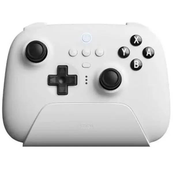 8BitDo Ultimate Bluetooth Controller for Switch, PC & Mac with Charging Dock - White