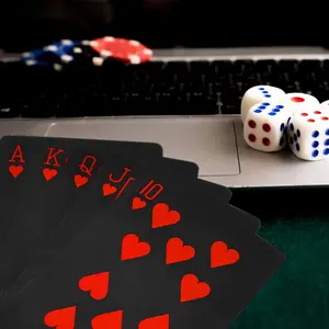 Waterproof Deck of Cards with Unique Pattern & Flower Backing, PVC Poker for Party, Game and Magic