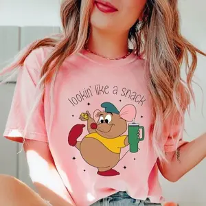 Lookin' Like a Snack Shirt,Gus Gus Cinderella Shirt,Snack Lover Mouse Tee, Funny Fat Rat Shirt Family Vacation Comfort Cotton