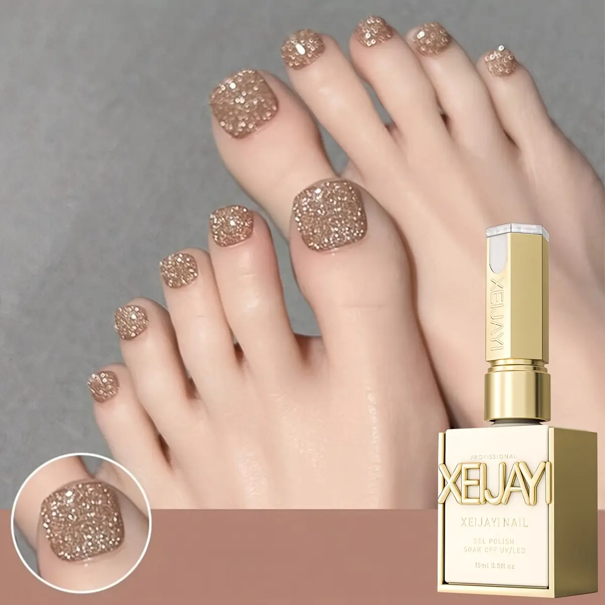 XEIJAYI Picture Frame Bottle M167 — Hot Spring/Summer 2025 Best Seller Ultra‑Bright Water‑Glossy Rhinestone Gel Nail Art for Fashion Salons High‑Saturation Glossy Long‑Lasting Finish Ideal for Salon Manicure DIY Nail Design