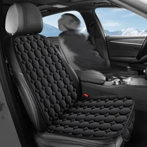 2pcs Car Seat Cushion, Car Seat Protectors, Stylish Checkered Design, Plush Material for Comfort, Easy Installation, Compatible with Various Car Models