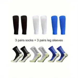 6 Pairs Professional Non-slip Football Socks Men Women Breathable Outdoor Sports Soccer Grip SocksGift