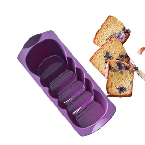 Silicone Loaf Bake Pan - Lightweight & Flexible Baking Mold for Bread, Cakes & Desserts - BPA-Free Platinum Silicone - Oven Safe - 1.5L Capacity - Purple Color - Easy Cleanup - No Grease Needed