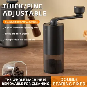 Adjustable Hand Cranked Coffee Grinder, Compact & Portable for Home Outdoor Travel, Manual Grind Tool for Fresh Coffee, Ideal for Coffee Enthusiasts