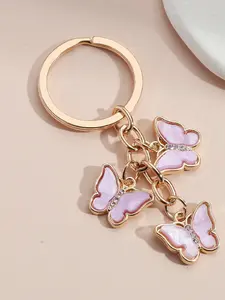 Cute Butterfly Design Keychain, Rhinestone Decor Keychain for Women & Girls, Fashion Accessories for Daily Use, Trendy All-match & Exquisite Keychain for Birthday Gift, Stylish Keychain, Keychain For Bags