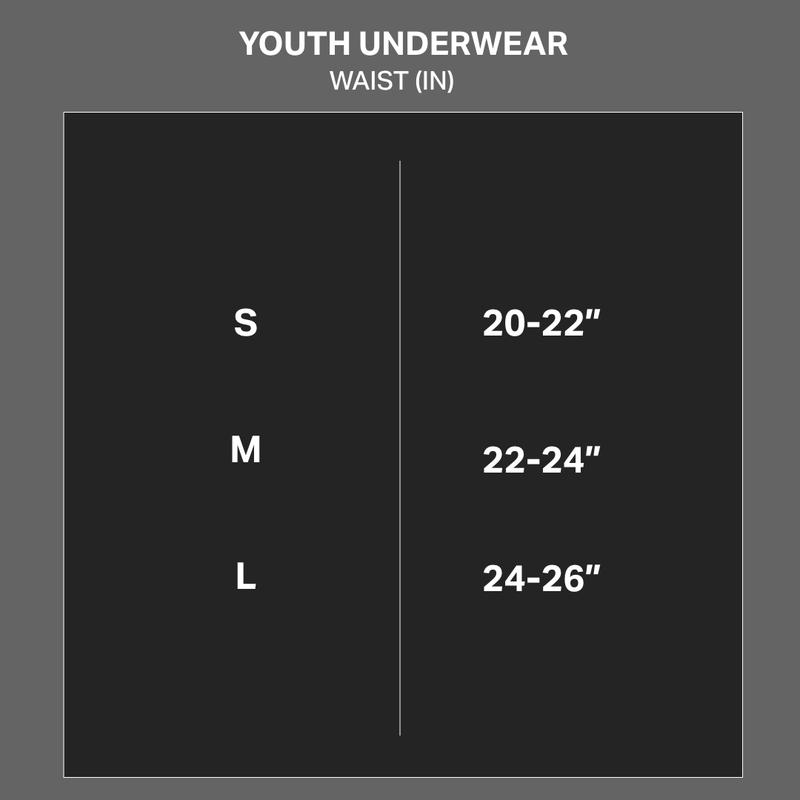 PSD Youth Boy's Black Solids Boxer Brief 3 Pack - Soft, Breathable and Stretch Comfortable Underwear