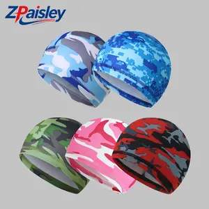3Pcs/5Pcs Camo Cooling Skull Caps, Moisture Wicking UV Protection Quick Dry Helmet Liner, Stretchy Breathable Athletic Beanie for Cycling Running Hiking Tactical Outdoor Sports for Men Women