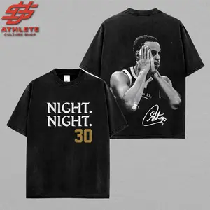 [Youth & Adult] Stephen Curry 30 'Night Night' For Dub Nation High-Quality 100% Cotton T-Shirt (Made In US), Chef Curry Fans Hooper Shirt, Game Day Outfits, Gift For Basketball Fans.