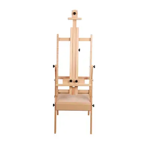 French Easel with Casters H Frame Easel, Painting Canvas Holder Stand French Easel with Casters, Solid Beech Wood Easel, Painting Canvas Holder Stand, Tilts Flat Artist Easel, Height Angle Adjustable