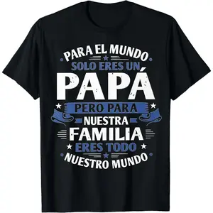 Men's Soft Smooth Seamless Vintage Washed Cotton Round Neck Short-Sleeve Graphic Top, Father’s Day Papa Family Quote Gift Shirt for Dad with Summer Vibes