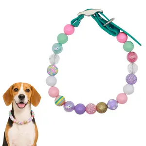 Beaded Easter Dog Collar-Adjustable