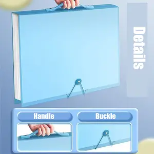 New 30-Page Portable Storage Booklet with Handle & Buckle for Diamond Painting and Poster Artwork Organization