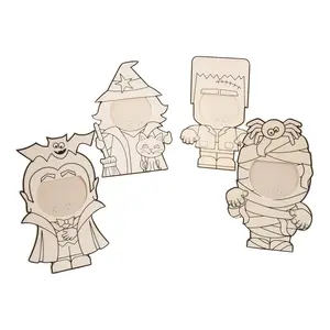 Color Your Own Halloween Picture Frames - 12 Pc.