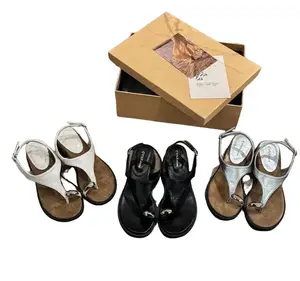 Women's Toe Ring T-Strap Flat Sandals, Padded Footbed with Arch Support, Adjustable Ankle Strap, Summer Beach Casual Comfort Shoes Comfortable Elegant