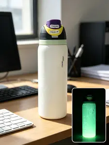 Owala FreeSip 32oz Glow-in-the-Dark Skeleton Water Bottle - Insulated Stainless Steel, Leak-Proof Lockable Lid