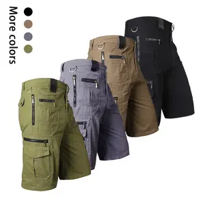 Men’s 4-Pack Cargo Shorts  Multi-Pocket Outdoor Casual Shorts, Breathable, Quick-Dry, Durable; Suitable for Hiking, Camping, and Mountaineering; Stylish and Practical, Easy to Pair for Everyday and Outdoor Looks