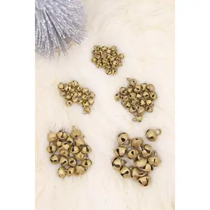 Nepali Jingle: Brass Bells with Clapper, Assorted Sizes, 5 pieces