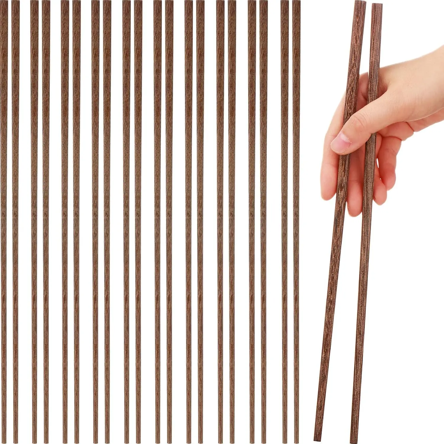 10 Pairs Wooden Cooking Chopsticks  12 Inch Extra Long Chop Sticks  Chinese Style Chopsticks for Noodles, Frying, Hot Pot, Cooking