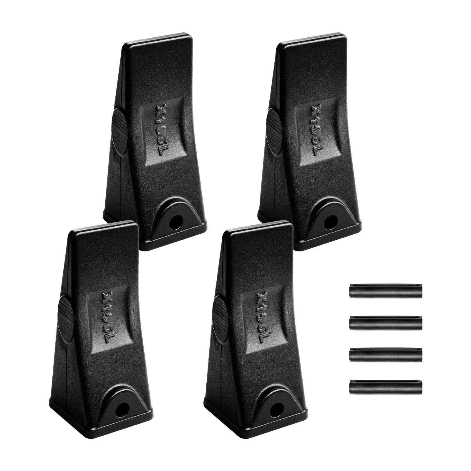 Excavator Bucket Teeth with Pins - X156L 4-Pack Bucket Tooth Set for Smooth, Efficient Excavation - Heavy-Duty 5.3-Inch Long Replacement Teeth for Skid Steer and Mini Excavator, Construction, Demolition, and Landscaping Tasks