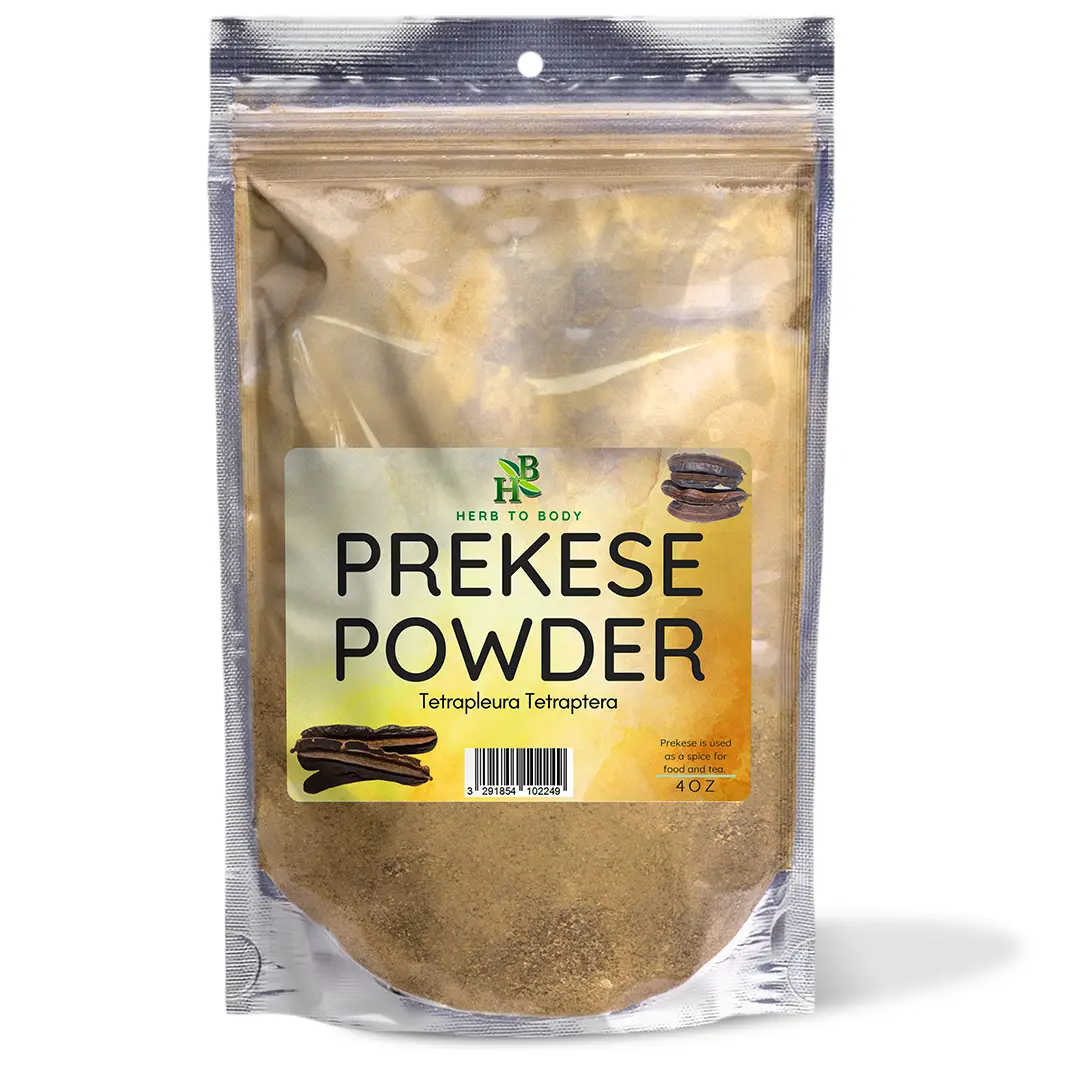Prekese Powder - Aidan Fruit Powder 4oz | Tetrapleura Tetraptera | Wildcrafted | From Ghana | Herb To Body