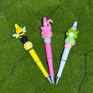 Pen Bundle of 3 - Customizable Set of 3 Pens with Unique Designs Including Bee Flamingo & Frog - Add Your Choices in Order Notes