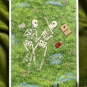 The Bone Dead Lovers Tarot Print