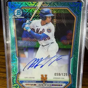 2026 Bowman Chrome Aqua Mojo Mitch Voit Auto /125 New York Mets