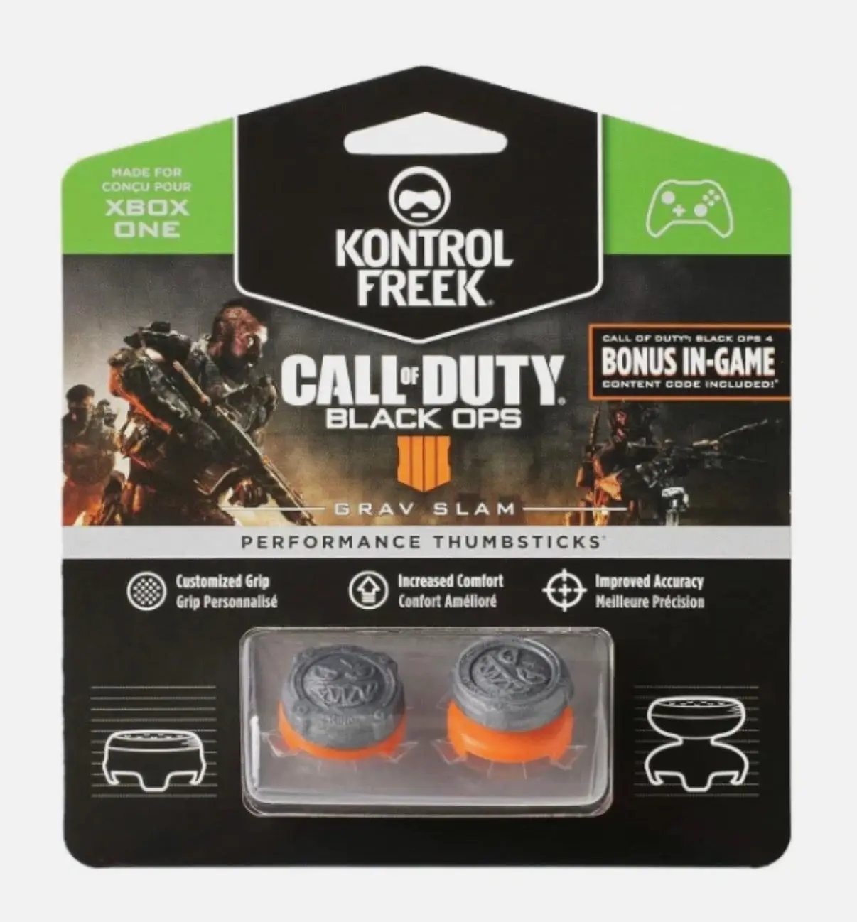 KontrolFreek Call of Duty Black Ops 4 Grav Slam para Xbox One | Thumbsticks de Alto Rendimiento