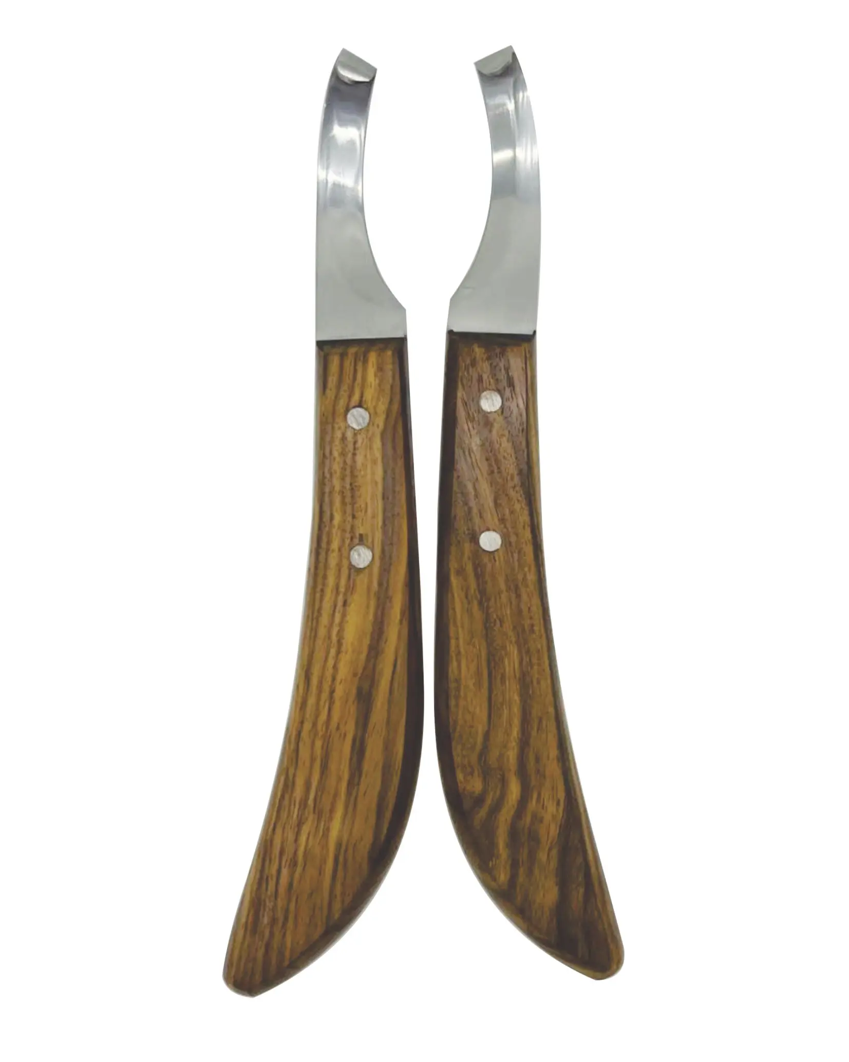 Equinez Tools Professional Farrier Horse Hoof Knives Set - Left & Right Handed, Razor Sharp Stainless Steel Blades, Durable Build, Ergonomic Handles, Versatile for Hoof Care for Farriers & Veterinarians (Farm Animal Grooming Supplies)