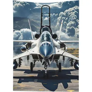 Aircraft Fighter Jets Throw Blankets Flannel Blanket Warm Cozy Bed Blanket Lightweight Soft Blankets for Couch Sofa Bed Chair Home Decor 50x70in