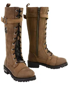 Milwaukee Leather Women's Tall Motorcycle Boot Round Toe - Mbl9358